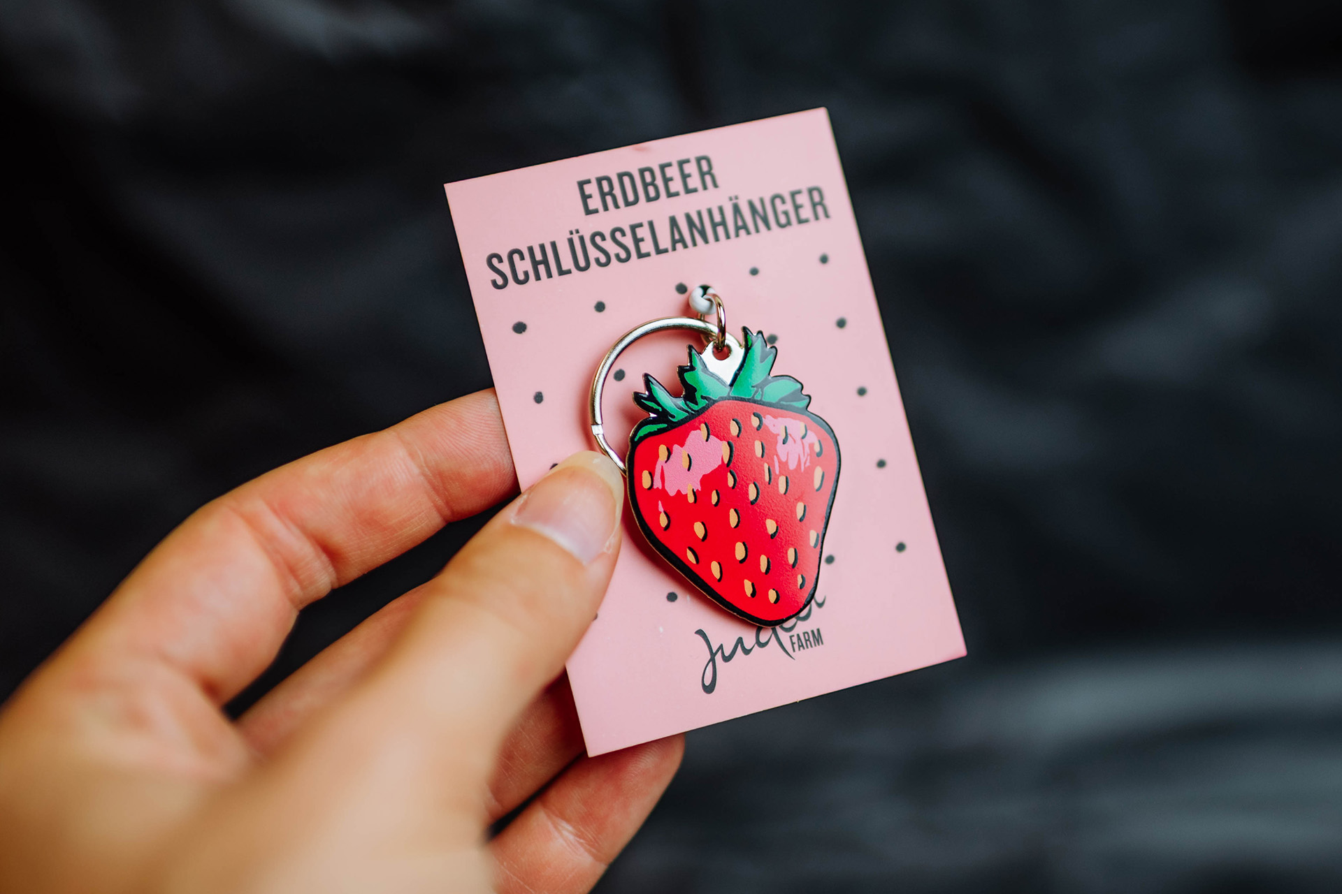 Erdbeer Schlüsselanhänger