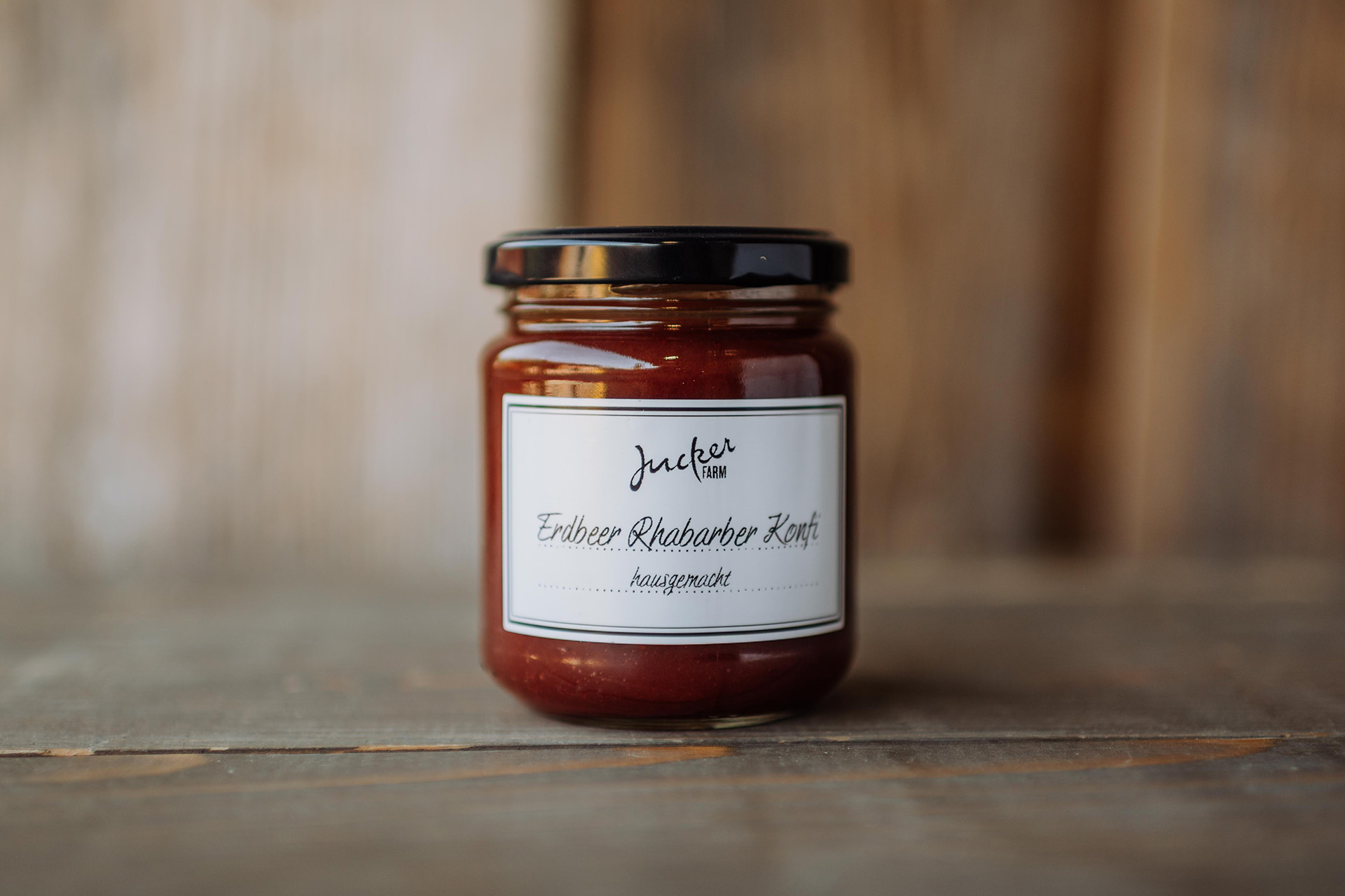 Erdbeer Rhabarber Konfitüre, 220g